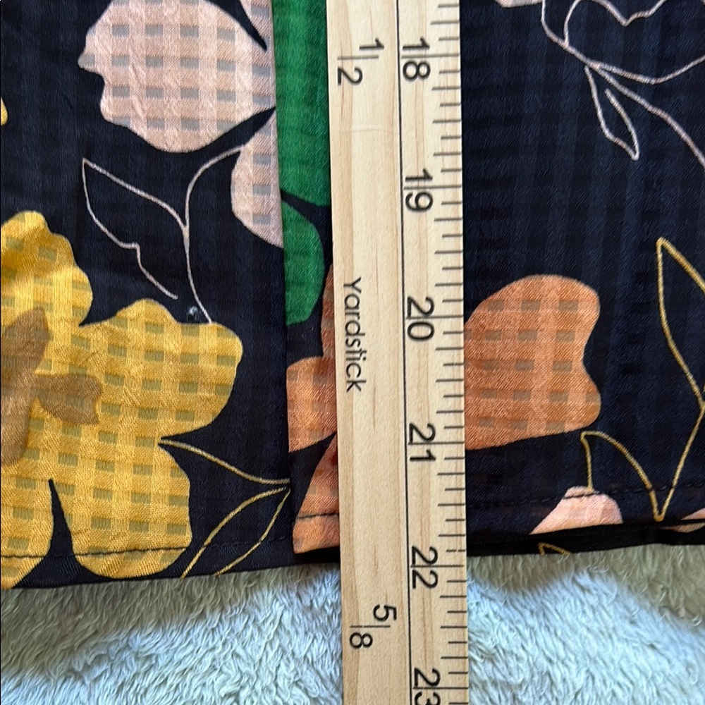 Who What Wear Orange and Green Floral Skirt with Tie Front New 3X - Picture 8 of 8